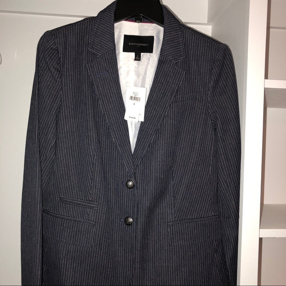 Banana Republic Blazer Navy Size 8 NWT